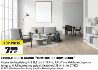 OBI LAMINATBODEN KAINDL "COMFORT HICKORY SCUOL" Angebot