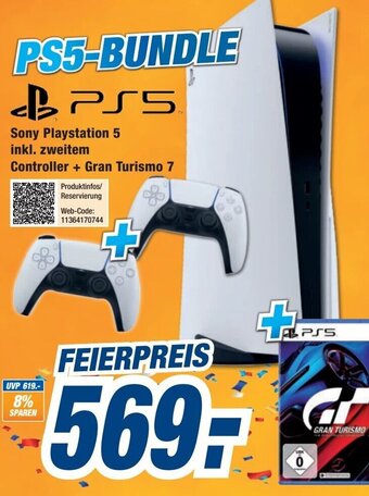 Expert Sony Playstation 5 inkl. zweitem Controller + Gran Turismo 7 Angebot