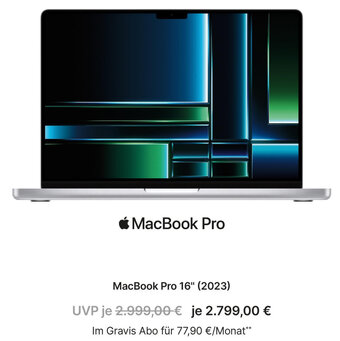 Gravis MacBook Pro 16" (2023) Angebot