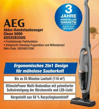 expert Octomedia AEG Akku-Handstaubsauger Clean 5000 AS52CB25UG Angebot