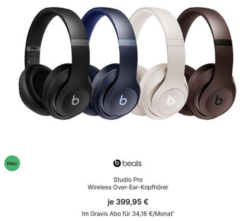 Gravis beats Studio Pro Wireless Over-Ear-Kopfhörer Angebot