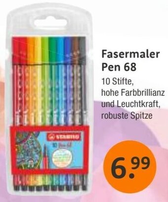 V Markt Stabilo Fasermaler Pen 68 Angebot