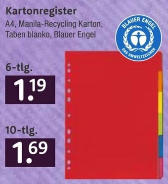V Markt Kartonregister 6-tlg. Angebot