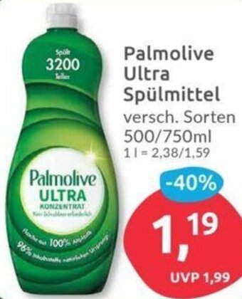 Budni Palmolive Ultra Spülmittel 500/750 ml Angebot