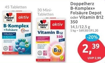 Budni Doppelherz B-Komplex+ Folsäure Depot oder Vitamin B12 350 Angebot