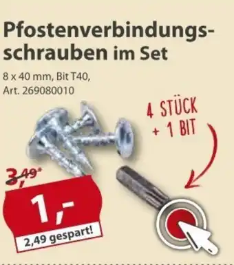 Sonderpreis Baumarkt Pfostenverbindungsschrauben im Set Angebot