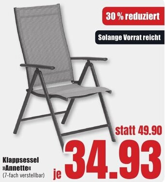 B1 Discount Baumarkt Klappsessel Annette Angebot