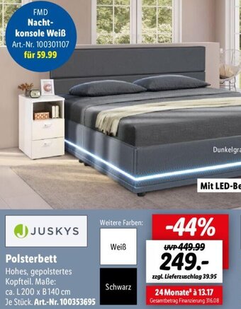 Lidl JUSKYS Polsterbett Angebot