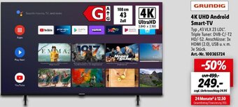 Lidl GRUNDIG 4K UHD Android Smart-TV Angebot