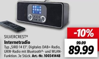 Lidl SILVERCREST Internetradio SIRD 14 E1 Angebot