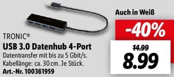 Lidl TRONIC USB 3.0 Datenhub 4-Port Angebot