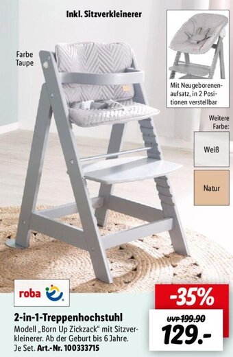 Lidl roba 2-in-1-Treppenhochstuhl Angebot