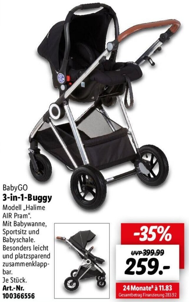 BabyGO 3in1Buggy Angebot bei Lidl