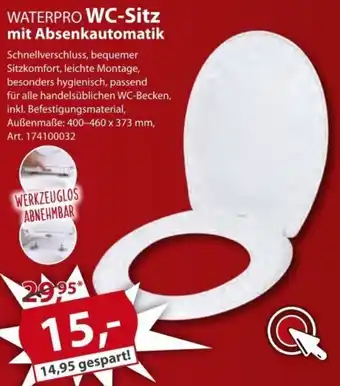 Sonderpreis Baumarkt Waterpro WC Sitz mit Absenkautomatik Angebot