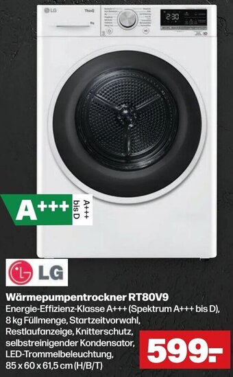 Handelshof LG Wärmepumpentrockner RT80V9 Angebot