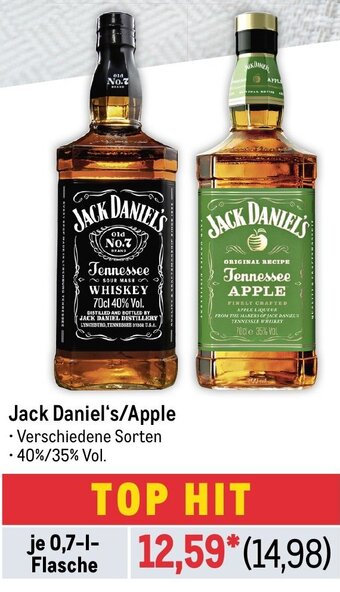 METRO Jack Daniel's Tennessee /Apple 700ml Angebot