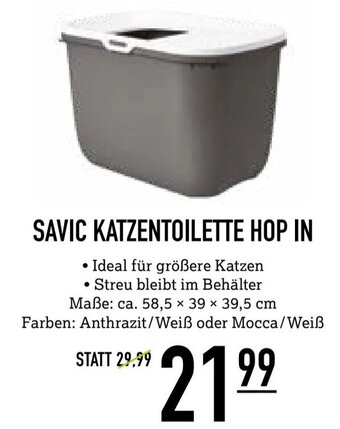 Kölle Zoo SAVIC KATZENTOILETTE HOP IN Angebot