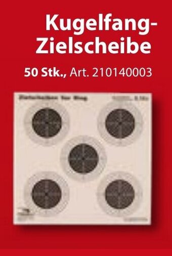 Sonderpreis Baumarkt Kugelfang-Zielscheibe Angebot