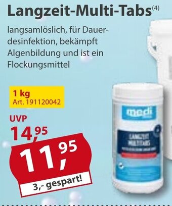 Sonderpreis Baumarkt medi Langzeit-Multi-Tabs 1kg Angebot