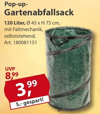 Sonderpreis Baumarkt Pop-up-Gartenabfallsack Angebot