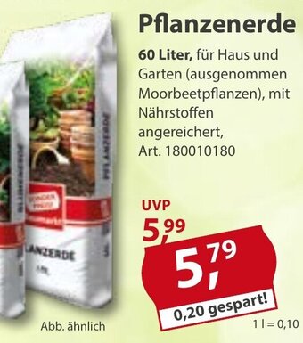 Sonderpreis Baumarkt Pflanzenerde 60L Angebot