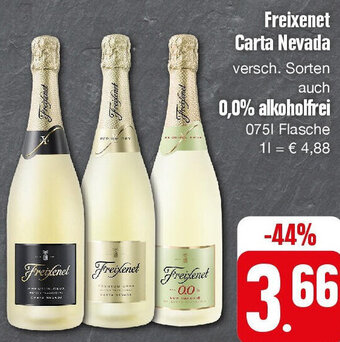 Edeka Freixenet Carta Nevada auch 0,0% alkoholfrei 0,75 L Flasche Angebot