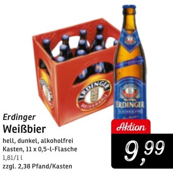 KONSUM Erdinger Weißbier 11x0,5 L Flasche Angebot