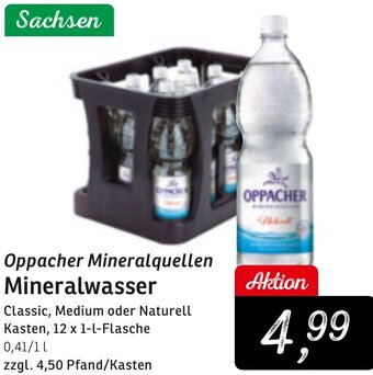 KONSUM Oppacher Mineralquellen Mineralwasser 12x1 L Flasche Angebot