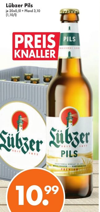 Trink und Spare Lübzer Pils 20x0,5 L Angebot