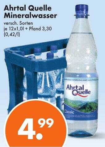 Trink und Spare Ahrtal Quelle Mineralwasser 12x1,0 L Angebot