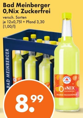 Trink und Spare Bad Meinberger 0,Nix Zuckerfrei 12x0,75 L Angebot