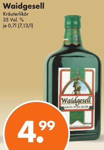 Trink und Spare Waidgesell Kräuterlikör 0,7 L Angebot