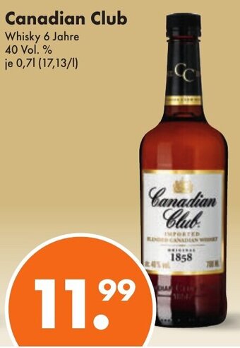 Trink und Spare Canadian Club Whisky 0,7 L Angebot