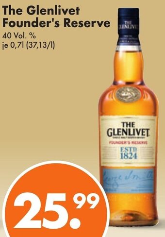 Trink und Spare The Glenlivet Founder's Reserve 0,7 L Angebot