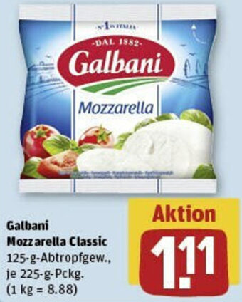 REWE Galbani Mozzarella Classic 225-g-Pckg. Angebot