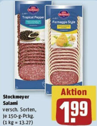 REWE Stockmeyer Salami 150 g Pckg. Angebot