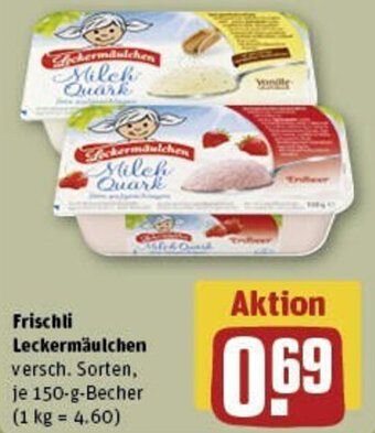 REWE Frischli Leckermäulchen 150-g-Becher Angebot