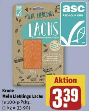 REWE Krone Mein Lieblings Lachs 100-g-Pckg. Angebot