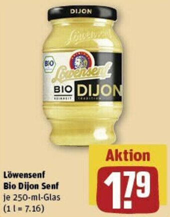 REWE Löwensenf Bio Dijon Senf 250-ml-Glas Angebot