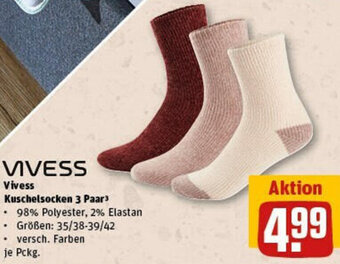 REWE Vivess Kuschelsocken 3 Paar Angebot