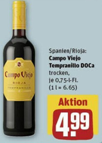 REWE Campo Viejo Tempranillo DOCa 0,75 L-Fl. Angebot