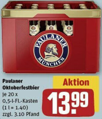 REWE Paulaner Oktoberfestbier 20 x 0,5-L-FL.-Kasten Angebot