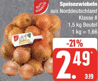 Edeka Gut & Günstig Speisezwiebeln 1,5 kg Beutel Angebot