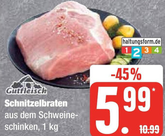 Edeka Gutfleisch Schnitzelbraten 1 kg Angebot