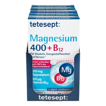 Netto Marken-Discount Tetesept magnesium 400 b12 hochdosiert 30 stück 25,80 g, 5er pack Angebot