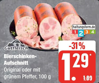 Edeka Gutfleisch Bierschinken Aufschnitt 100 g Angebot