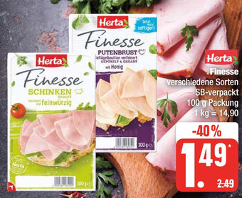 Edeka Herta Finesse 100 g Packung Angebot