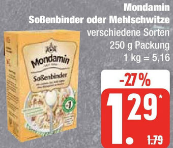 Edeka Mondamin Soßenbinder oder Mehlschwitze 250 g Packung Angebot