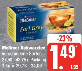 Edeka Meßmer Schwarztee 37,50-43,75 g Packung Angebot