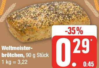 Edeka Weltmeisterbrötchen, 90 g Stück Angebot